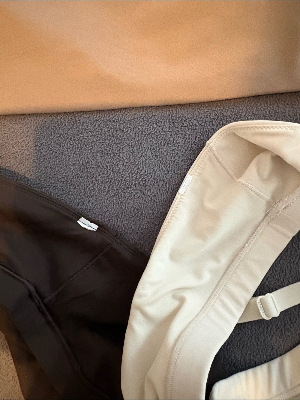 Athleta Scoop Bralette Trio in Cream, Brown, Taupe (lot of 3) - Picture 5 of 7